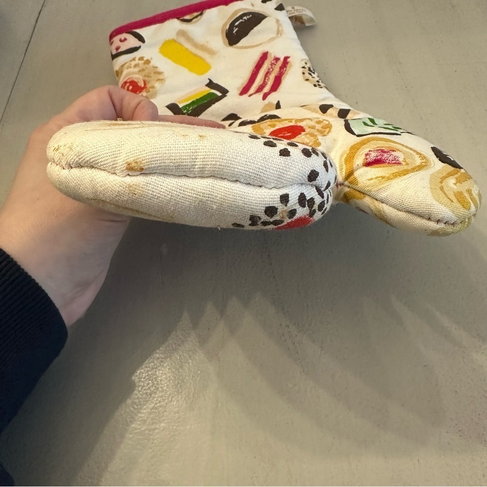 Kate Spade New York Eat Cake For Breakfast Fun Colorful Cotton Oven Mitt OS GUC - Picture 6 of 7